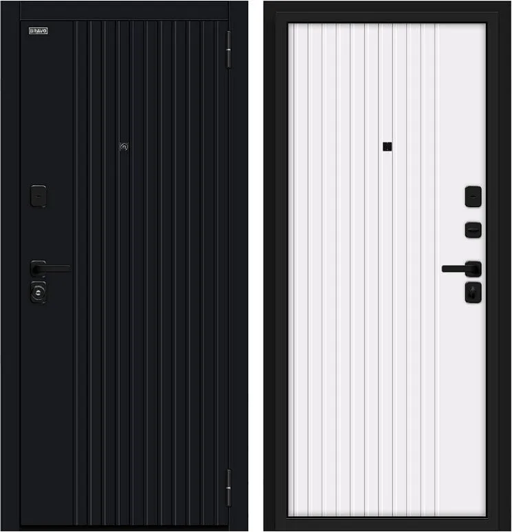Дверь Браво Граффити-32/SBlack Black Shell/White Pro DIS007430